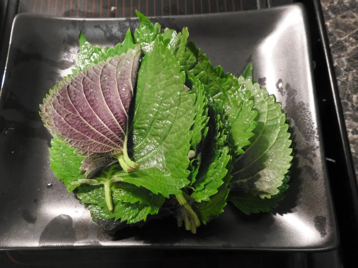 xông mặt bằng lá tía tô