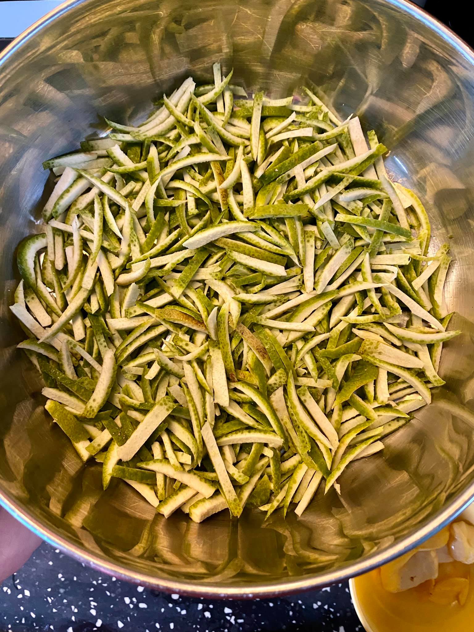 cách làm mứt vỏ bưởi