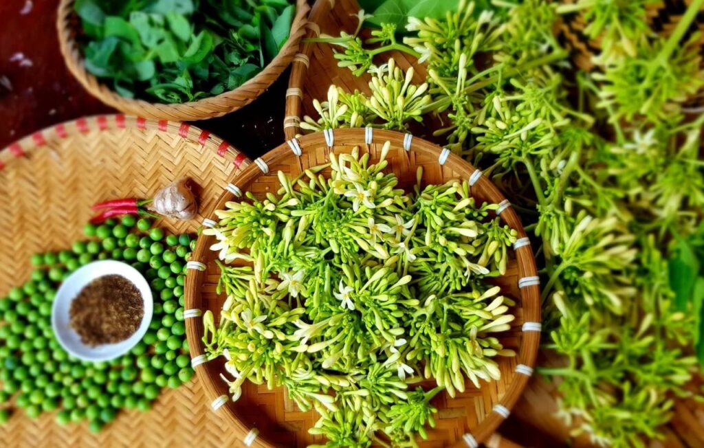 cách làm hoa đu đủ đực ngâm mật ong