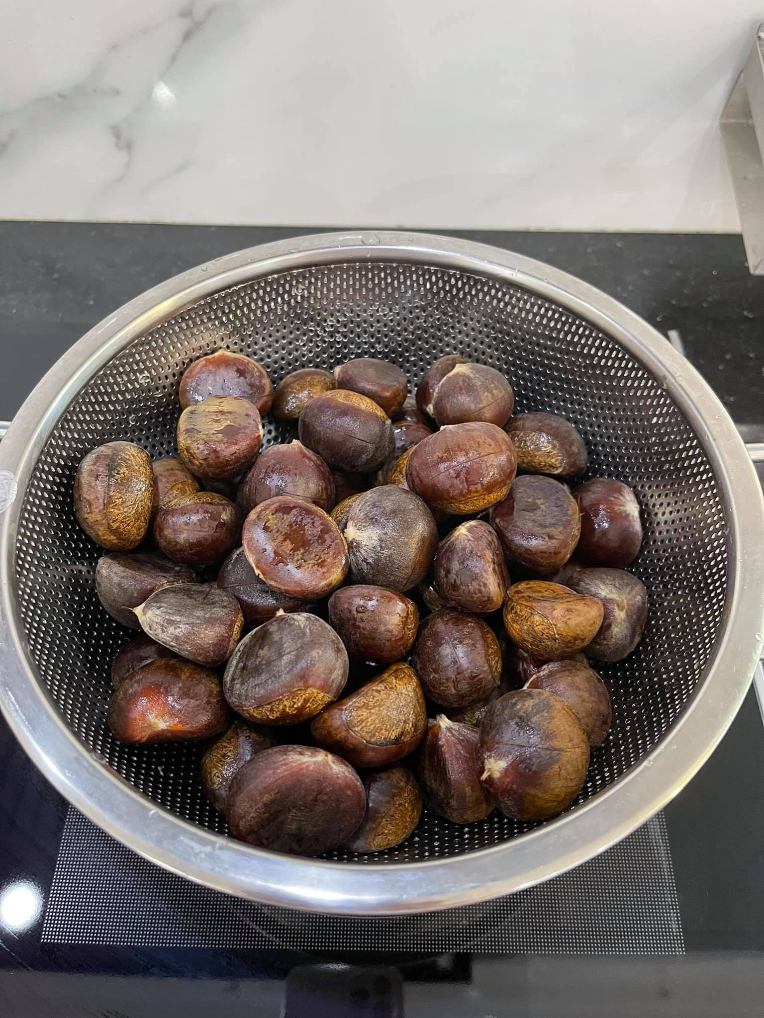 cách làm hạt dẻ rang bơ