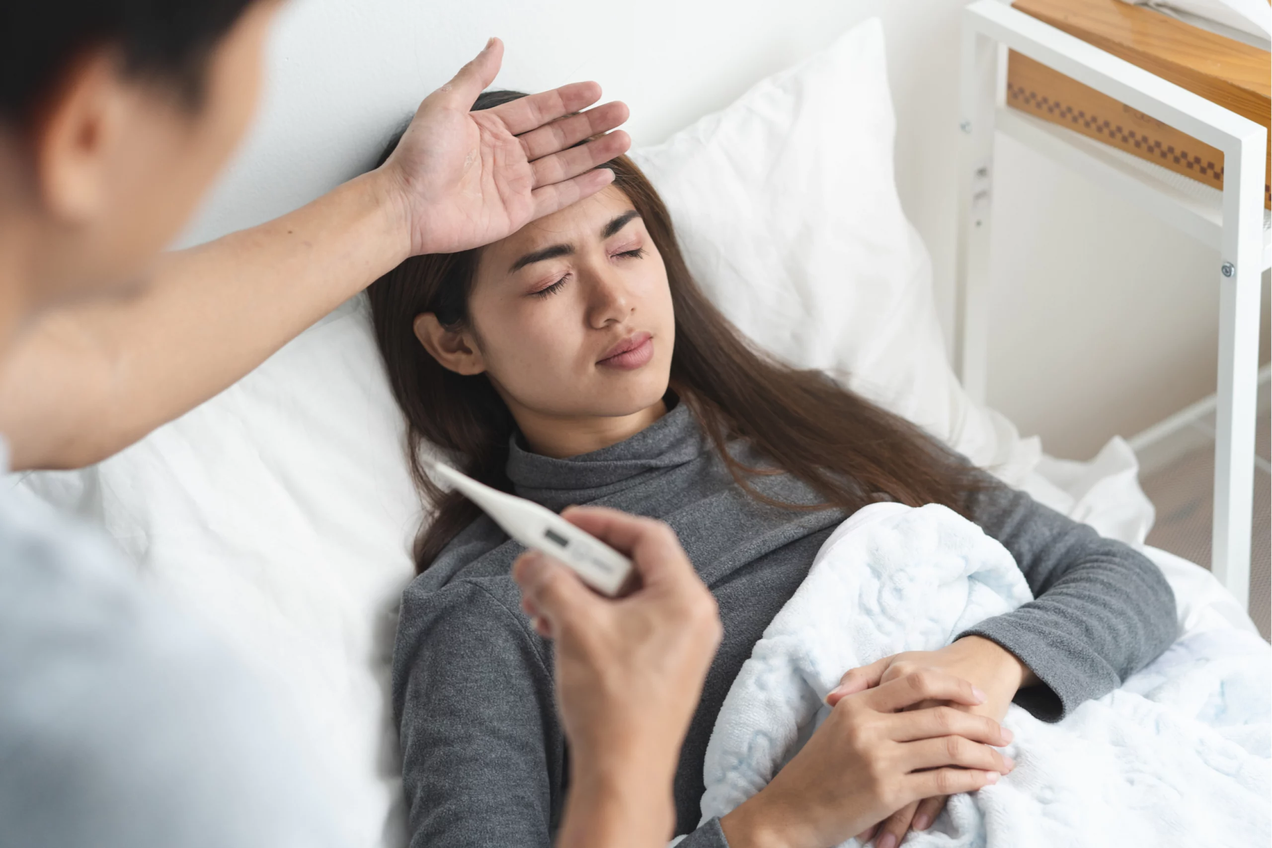 Người bị sốt, có triệu chứng viêm nhiễm