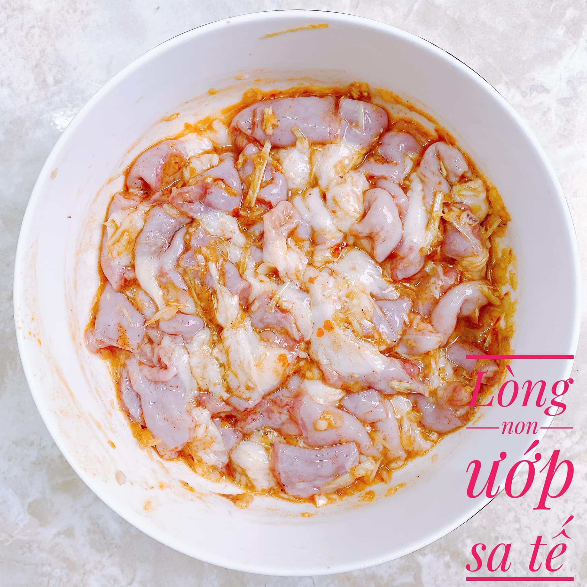 Công thức ướp lòng non