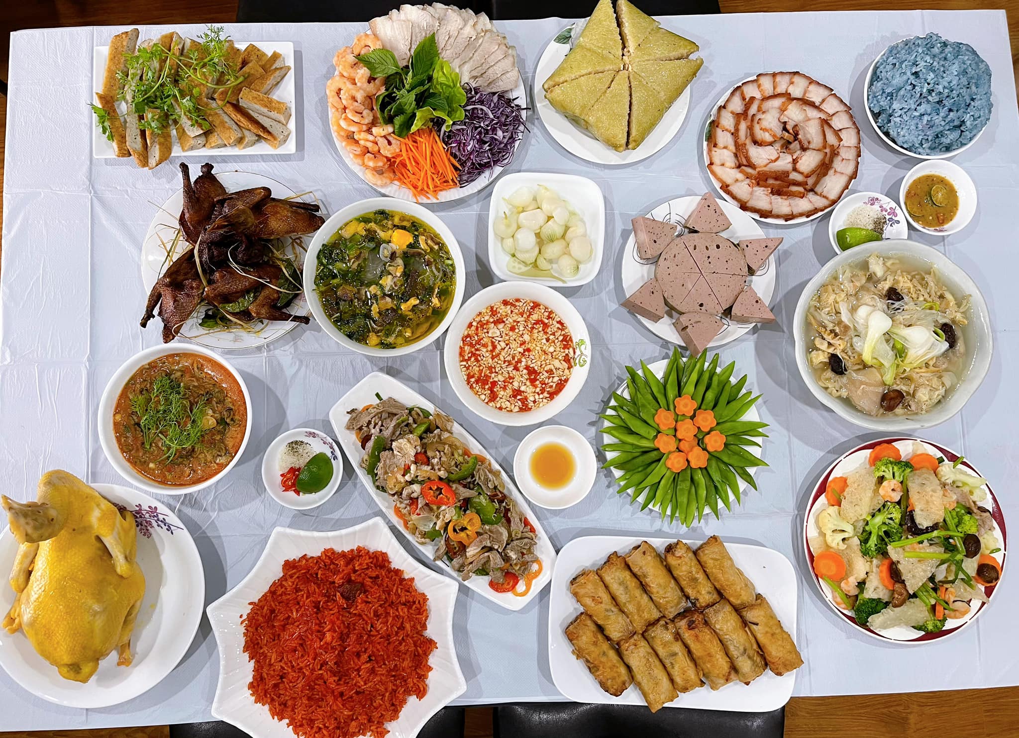 mâm cúng giao thừa đơn giản