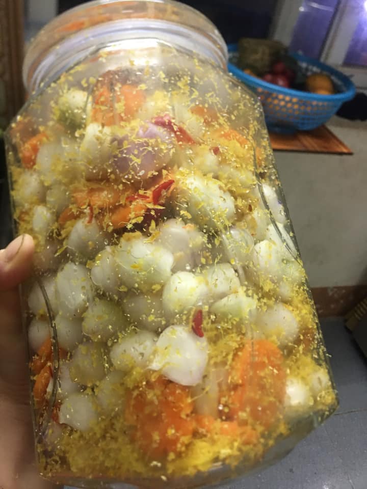 cách làm hành muối khô