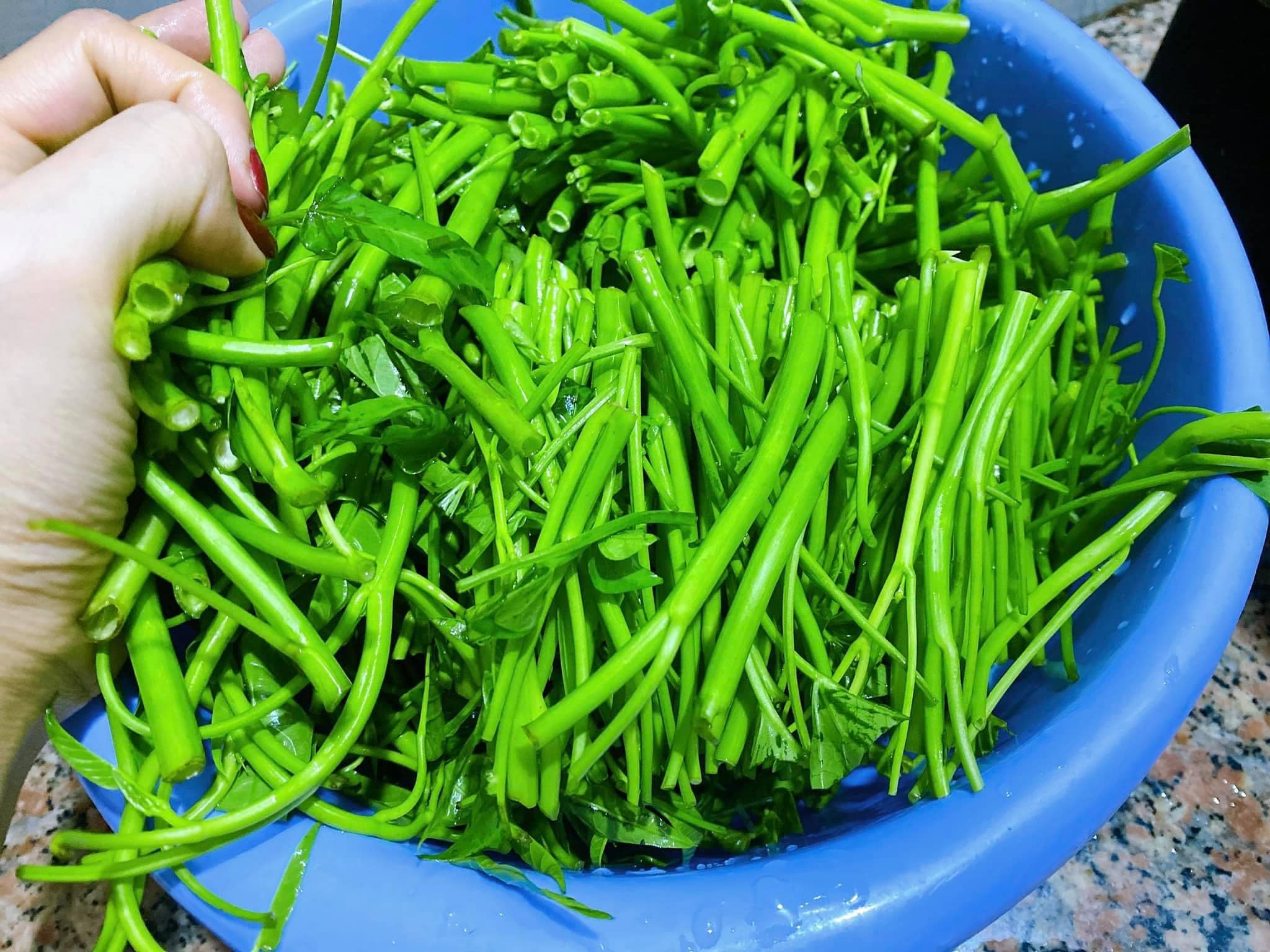cách làm rau muống ngâm chua ngọt