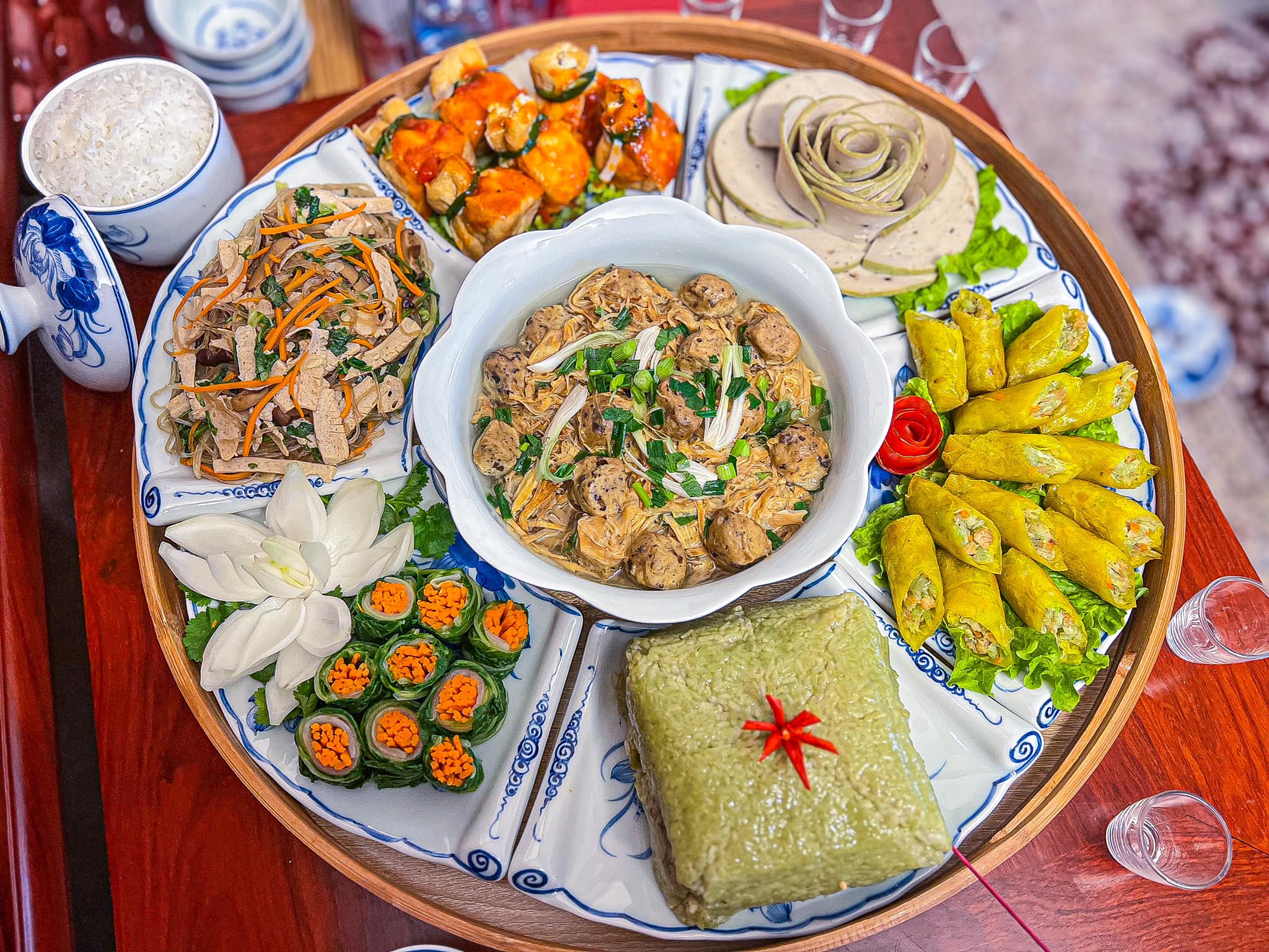 mâm cúng chay rằm tháng giêng