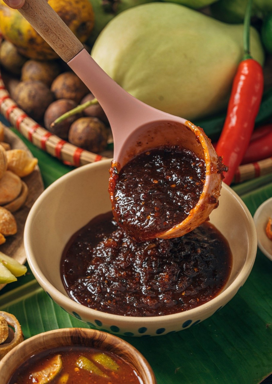 cách làm mắm ruốc chấm xoài