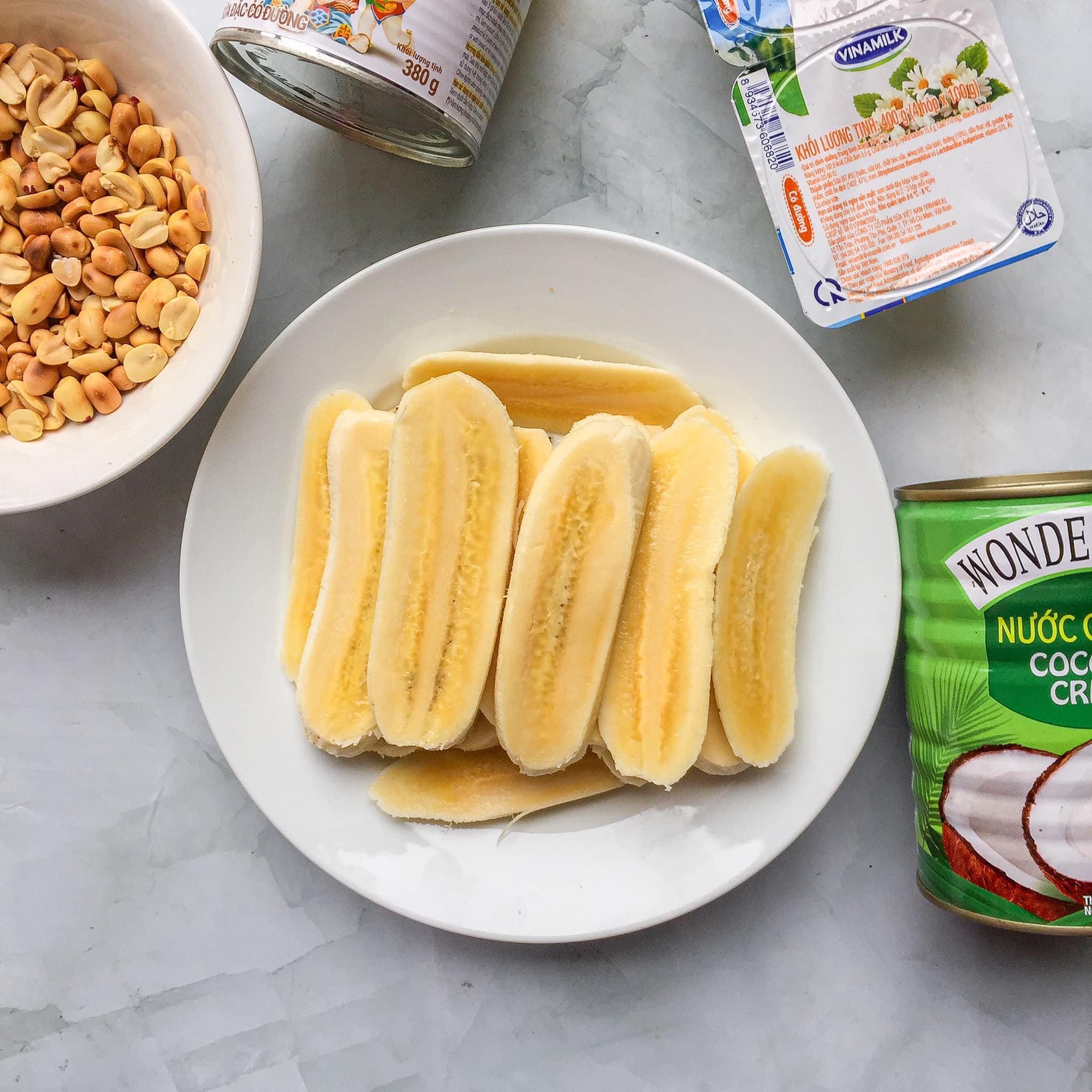 cách làm kem chuối xay nước cốt dừa