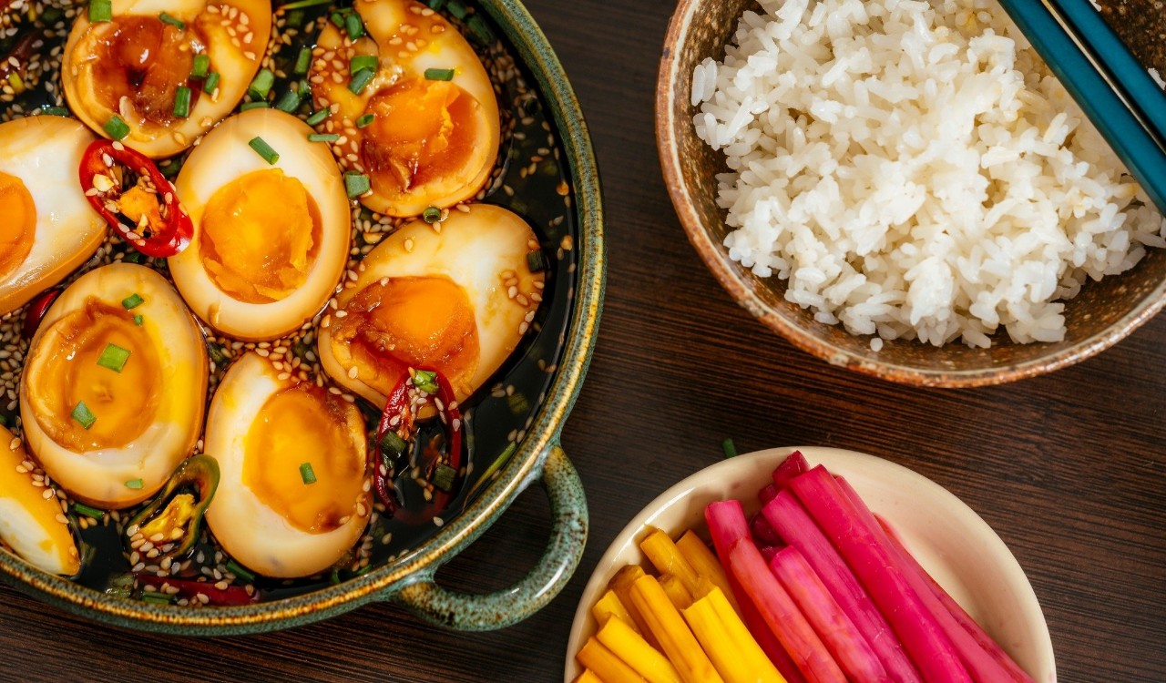 cách làm trứng gà ngâm tương