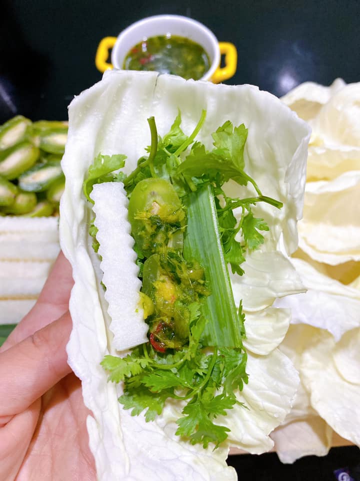 cách pha nước chấm nhót bắp cải