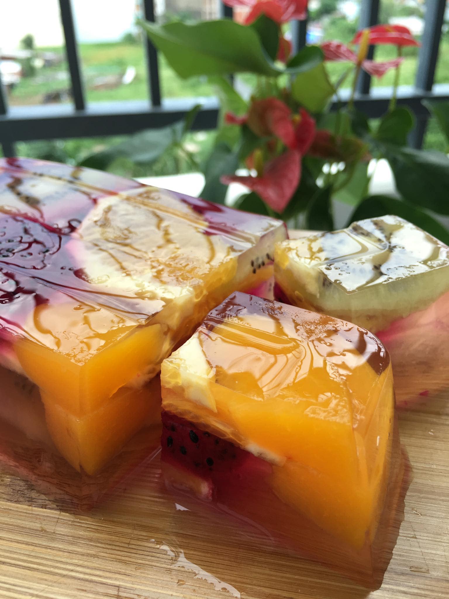 cách làm thạch rau câu hoa quả