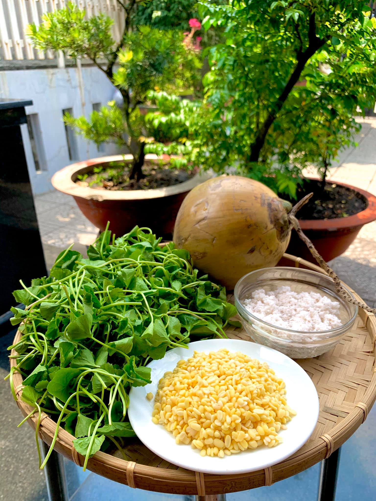 cách làm rau má đậu xanh