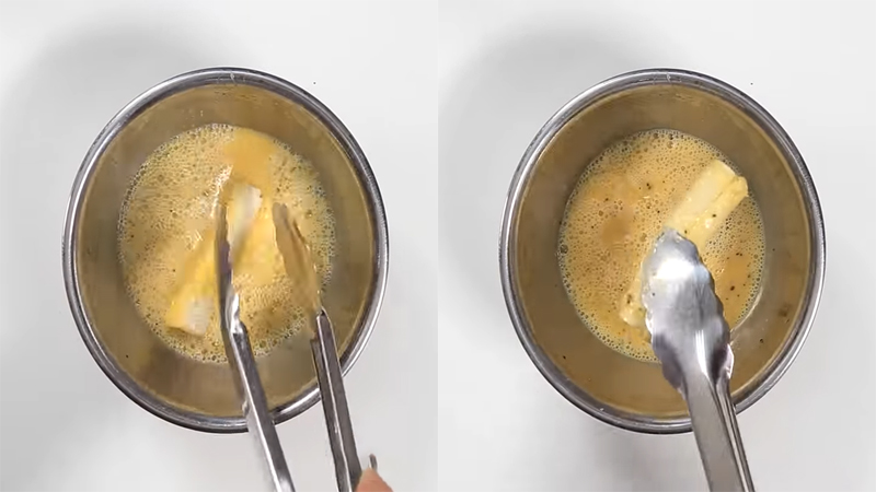 Lăn Bánh qua Hỗn Hợp Trứng