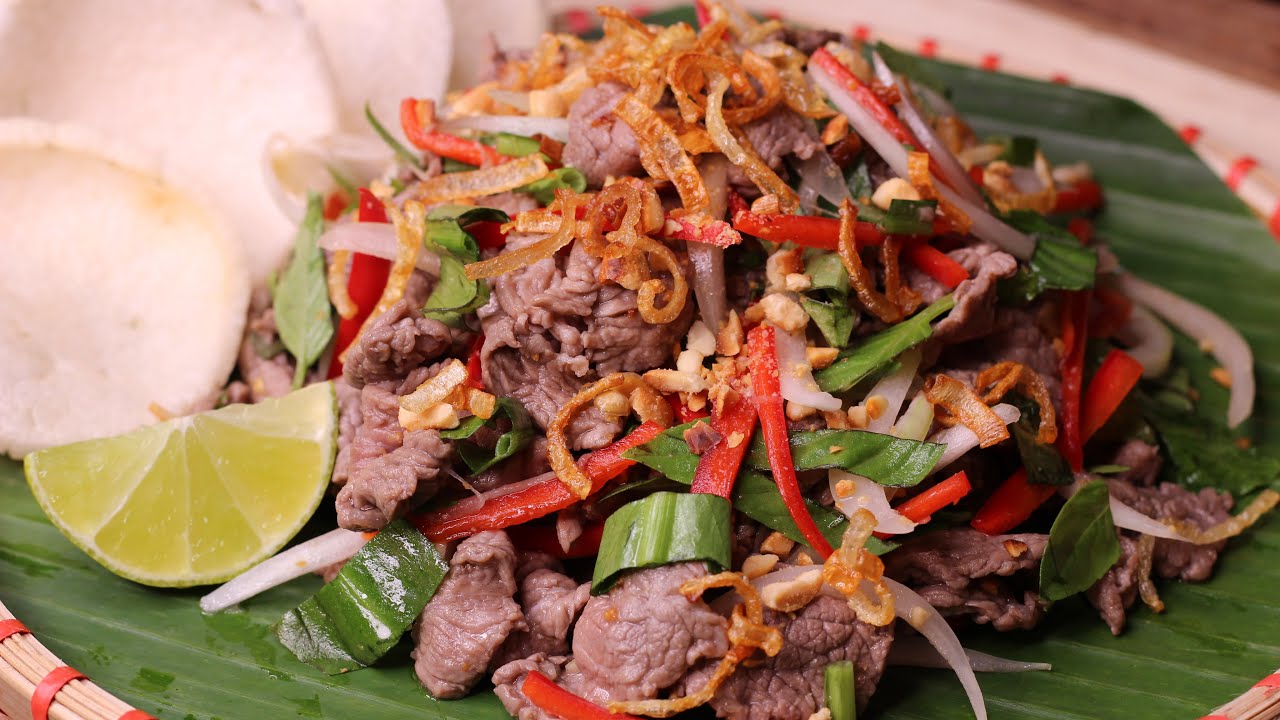 cách làm gỏi bò tái chanh