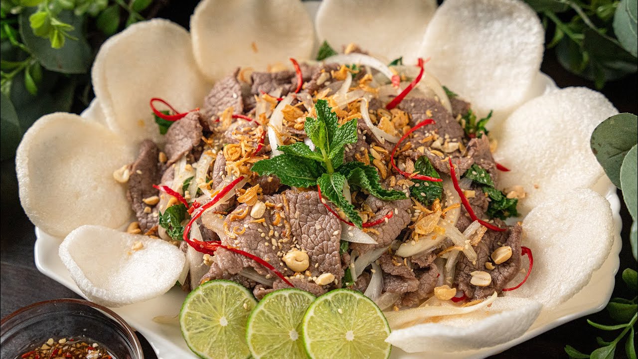 cách làm gỏi bò tái chanh