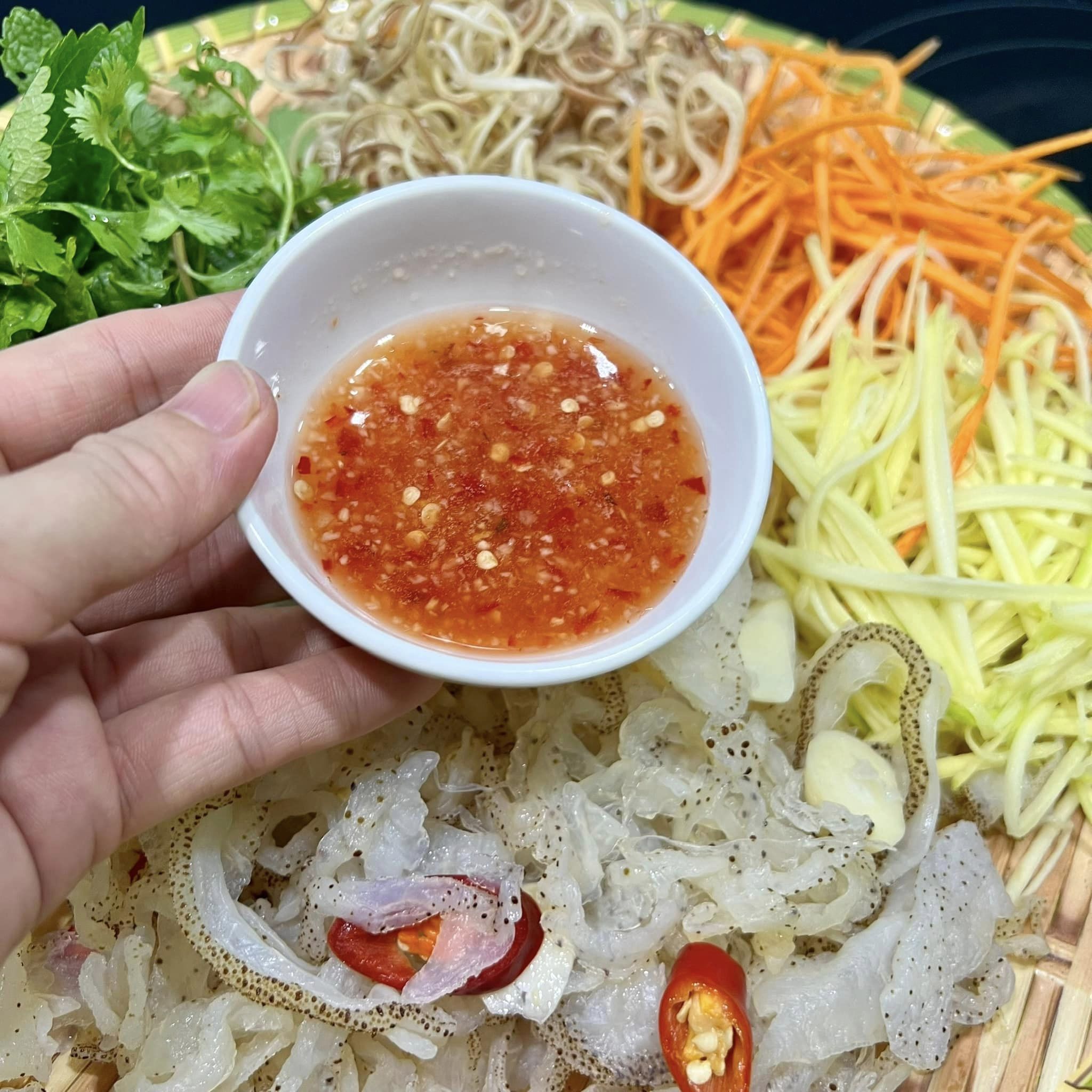 cách làm gỏi sứa xoài
