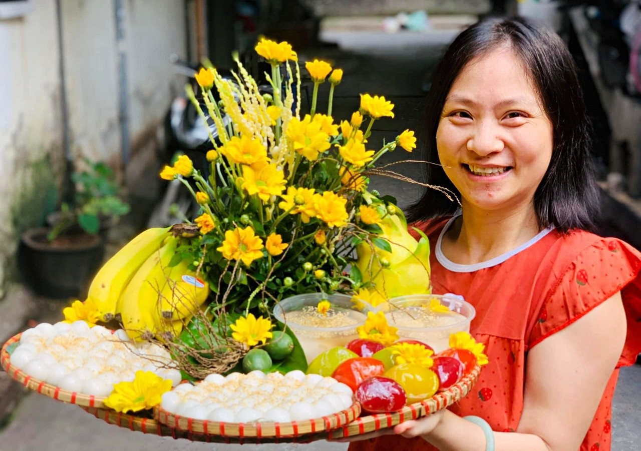 sắp mâm lễ