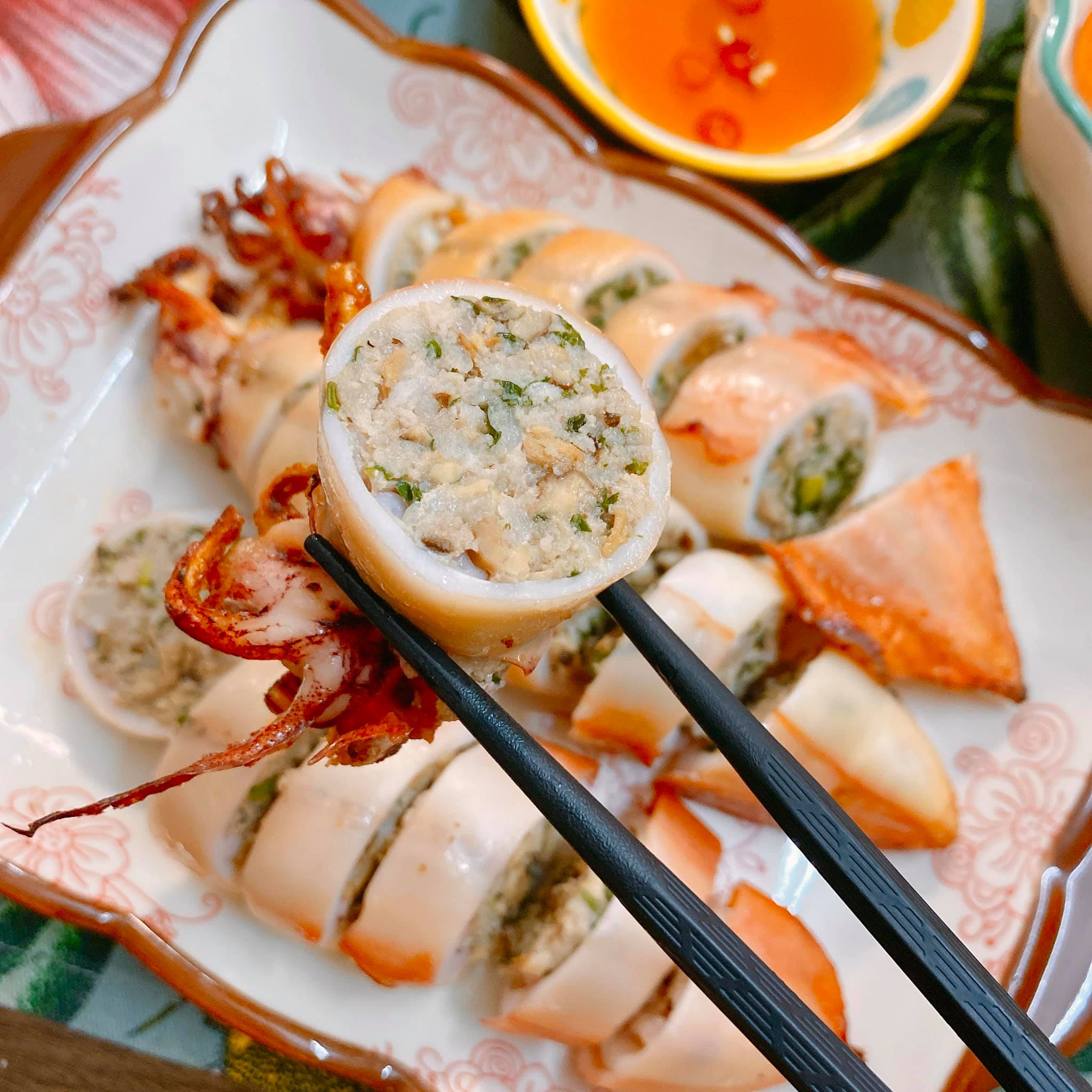 cách làm mực nhồi thịt