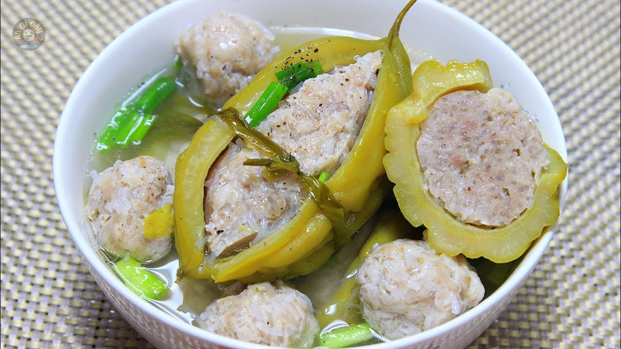 cách làm món mướp đắng nhồi thịt