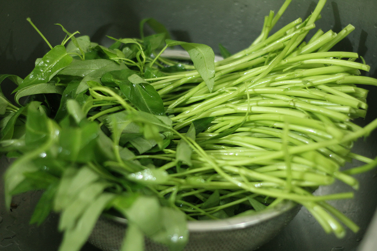 cách làm rau muống muối chua