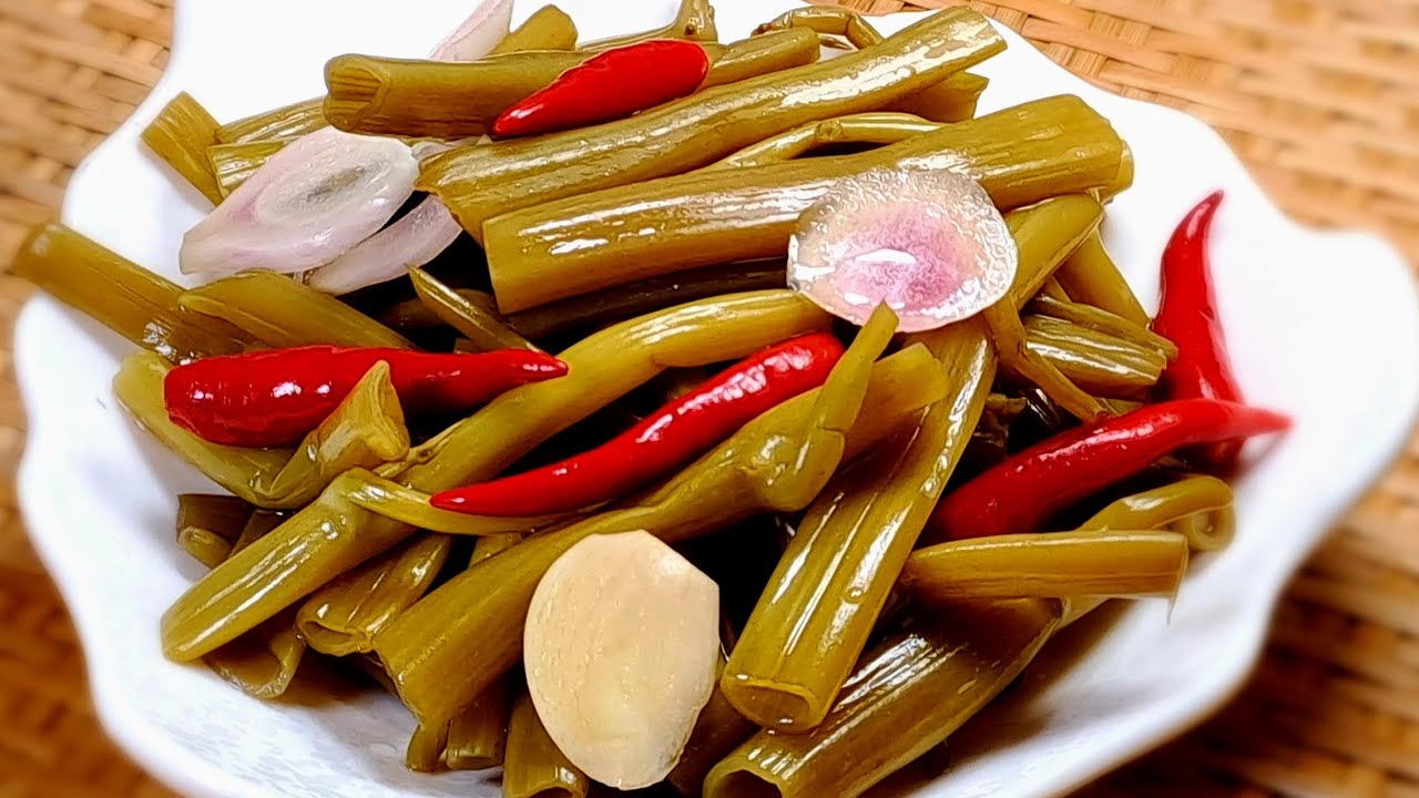 cách làm rau muống muối chua