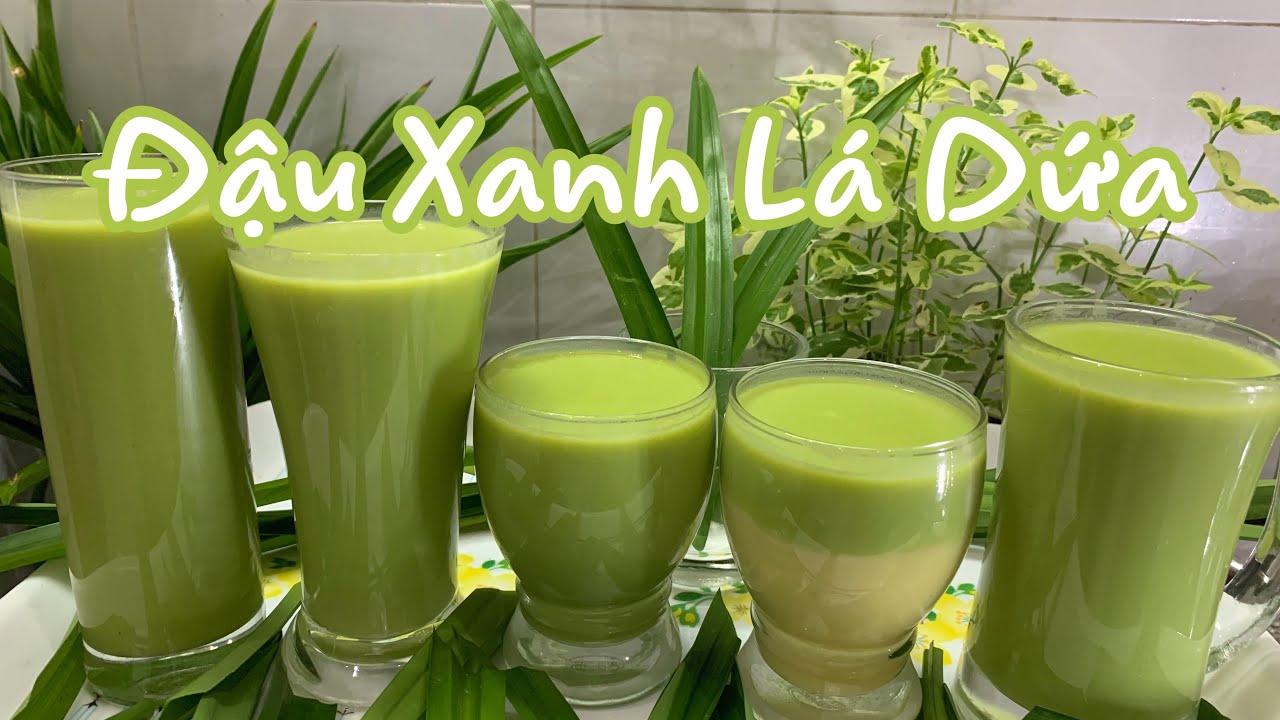 cách nấu sữa đậu xanh lá dứa