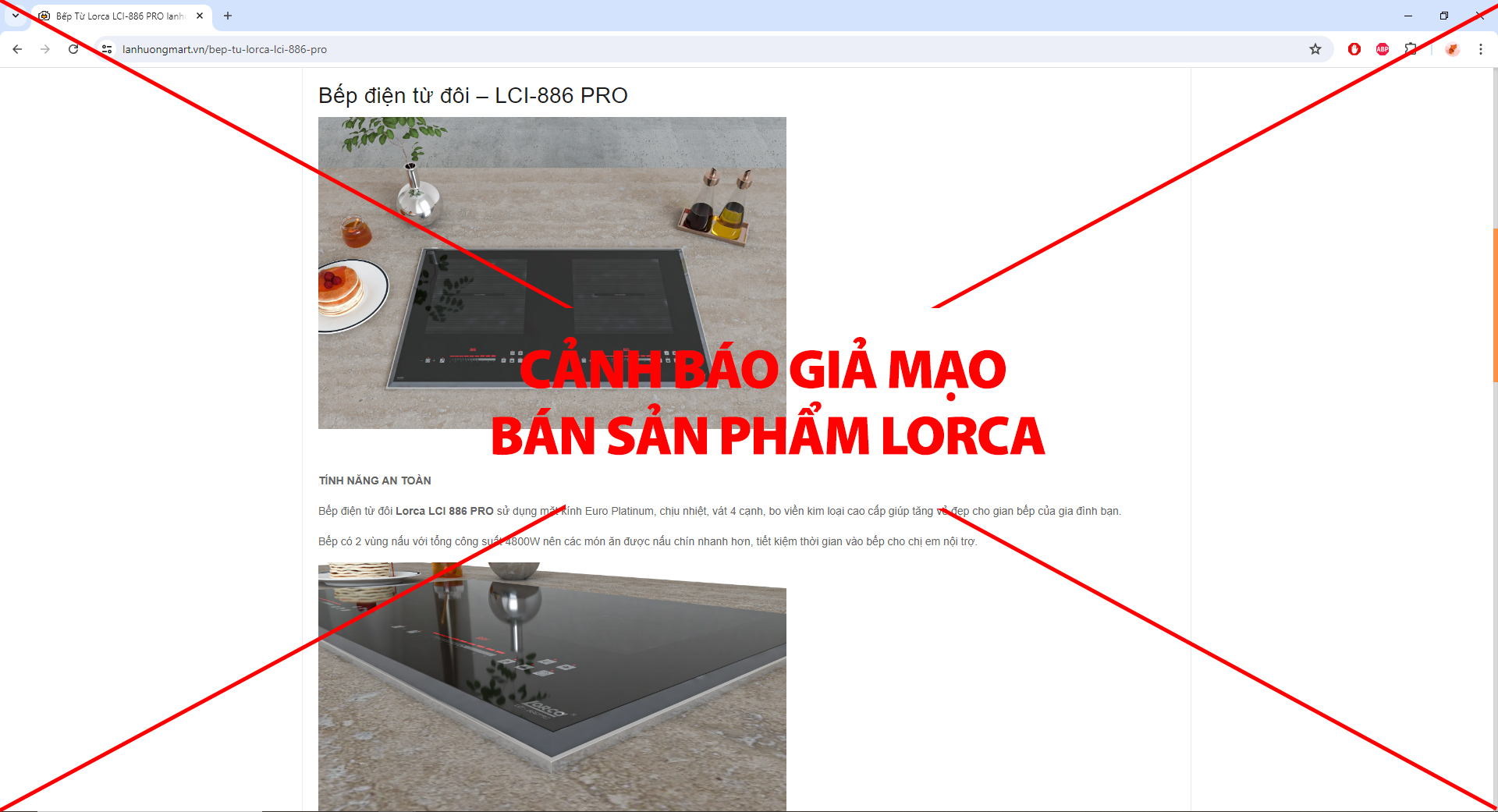 cảnh báo giả mạo