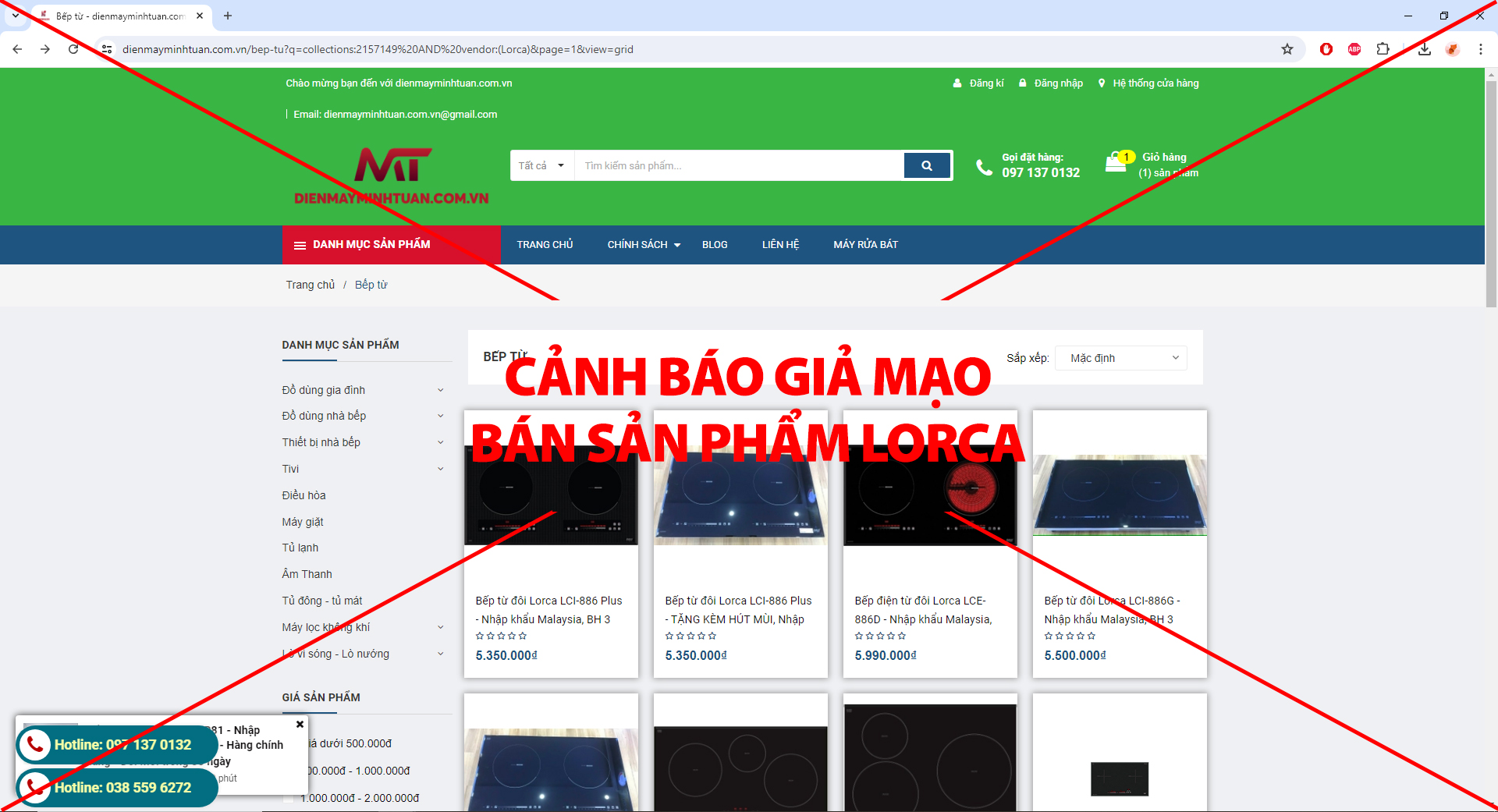 cảnh báo giả mạo
