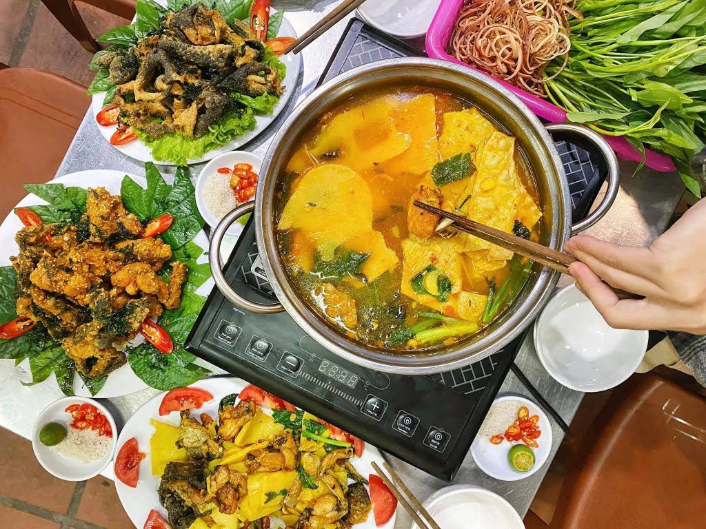 cách làm lẩu ếch măng cay