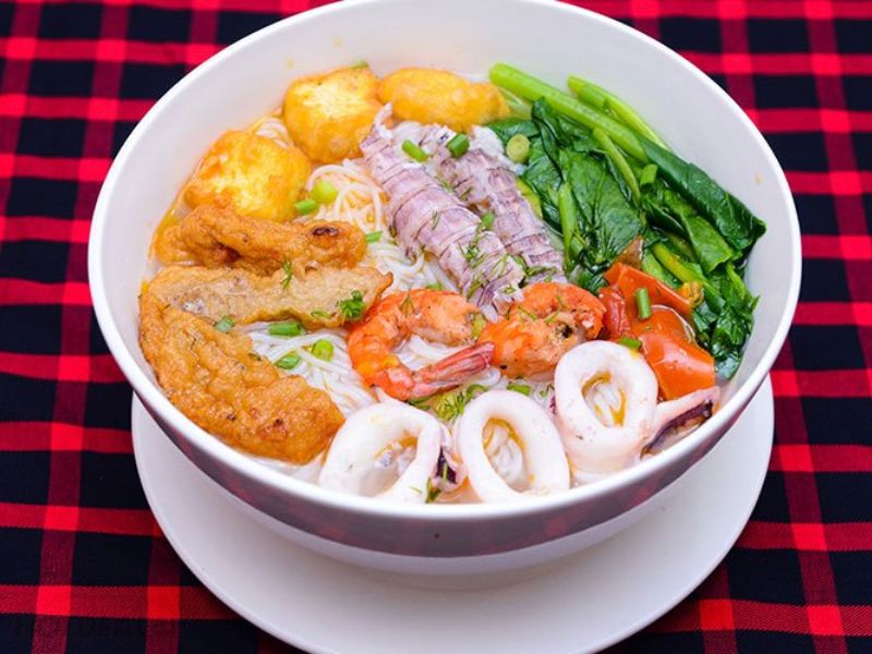 cách nấu bún Thái hải sản