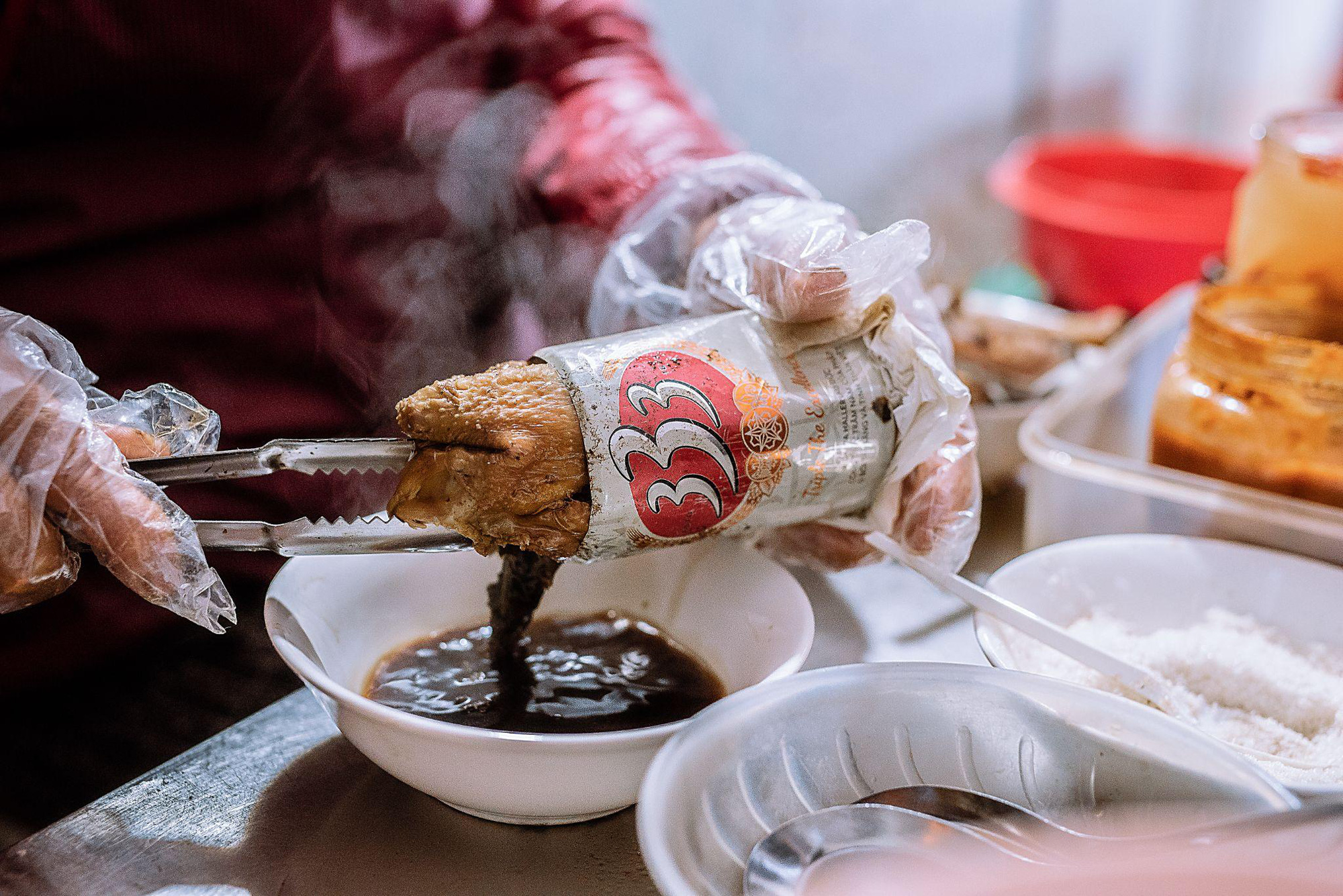 cách làm gà tần ngải cứu thuốc bắc
