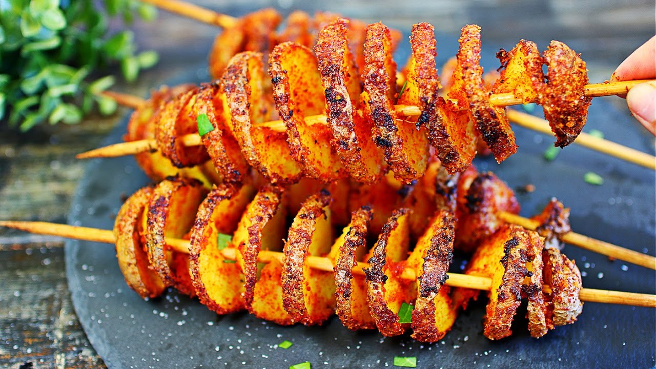 cách làm khoai tây lốc xoáy