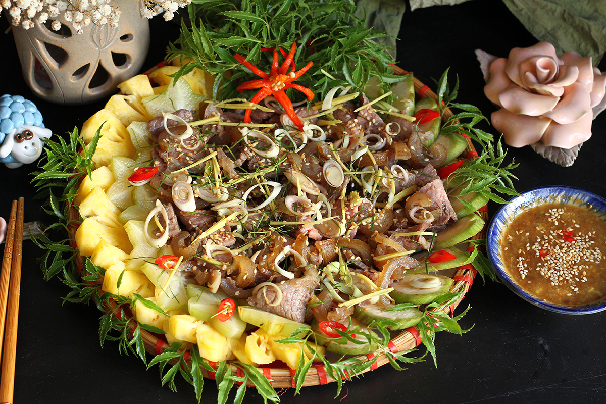 cách làm thịt bê tái chanh