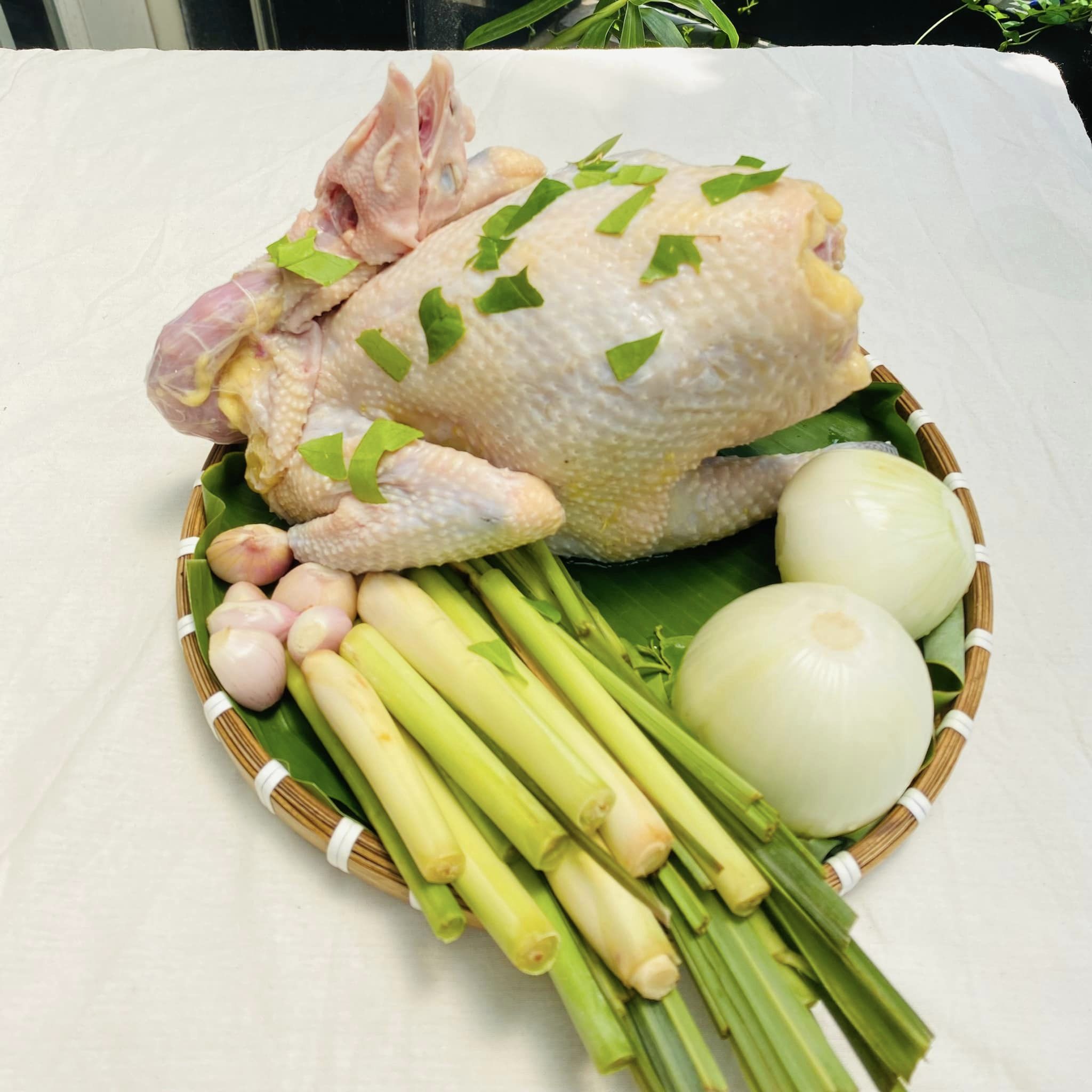 cách làm gà hấp muối