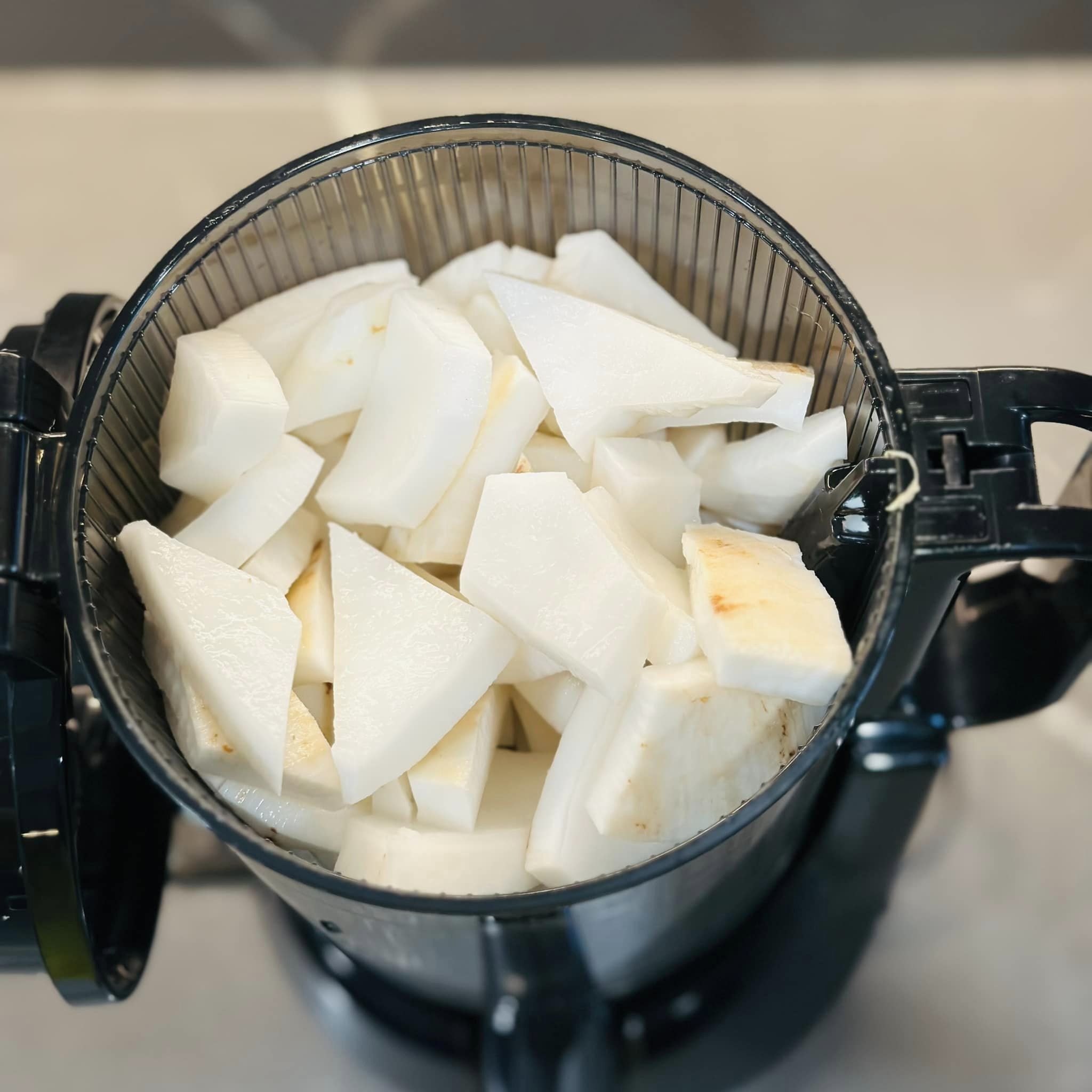 cách ép nước cốt dừa bằng máy ép chậm