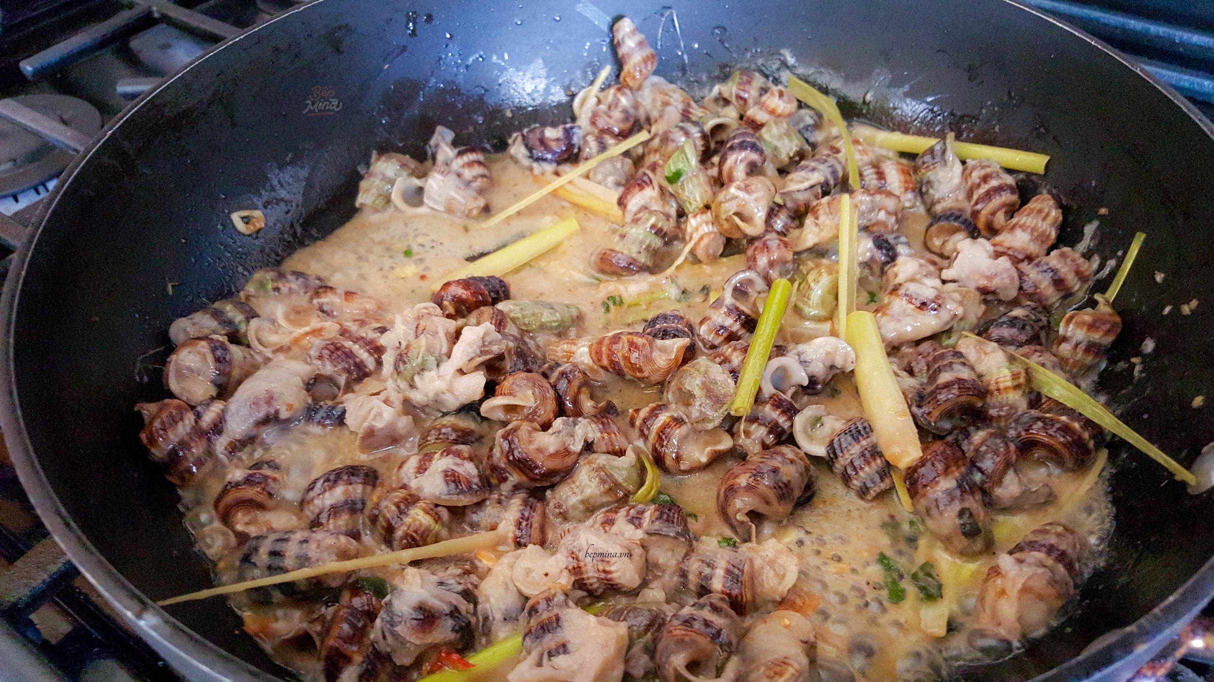 cách làm ốc len xào dừa