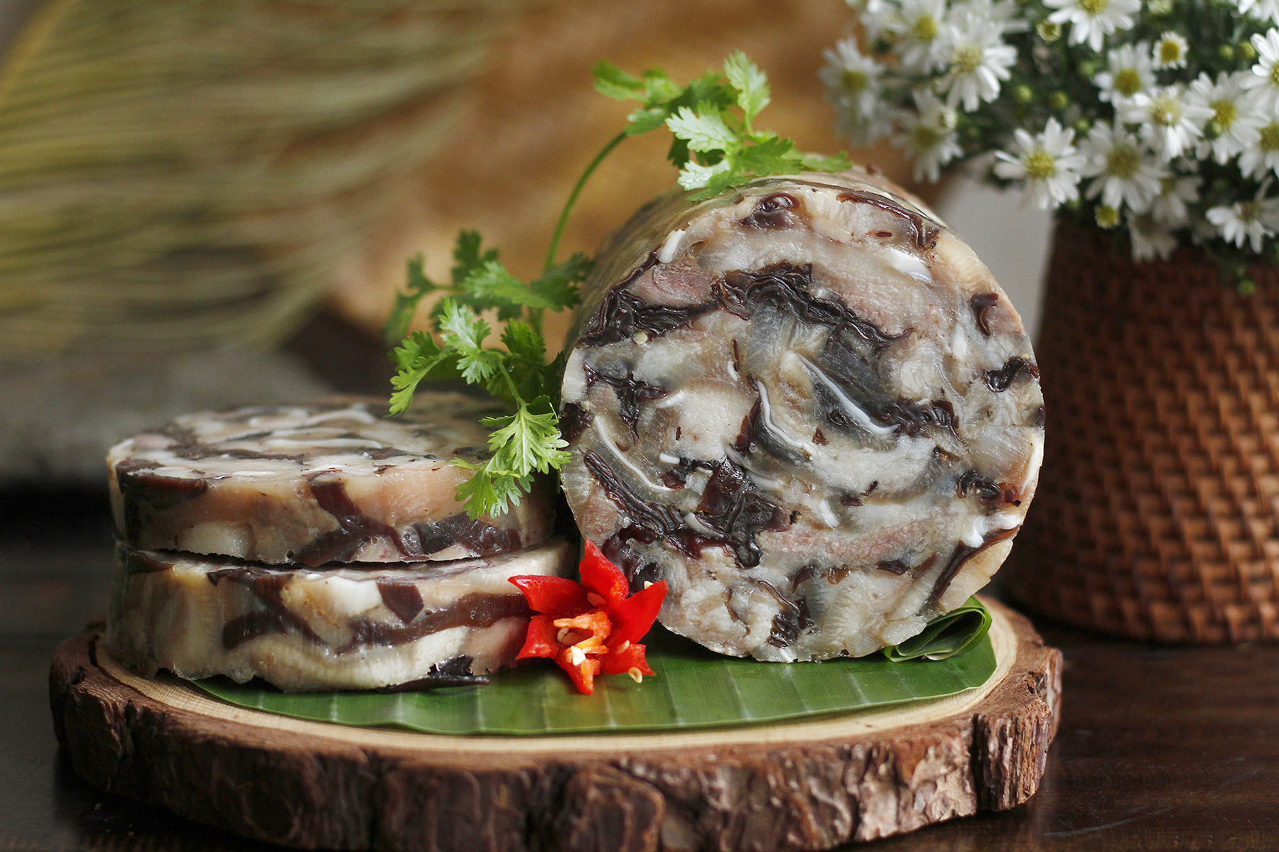 cách làm giò thủ tai heo