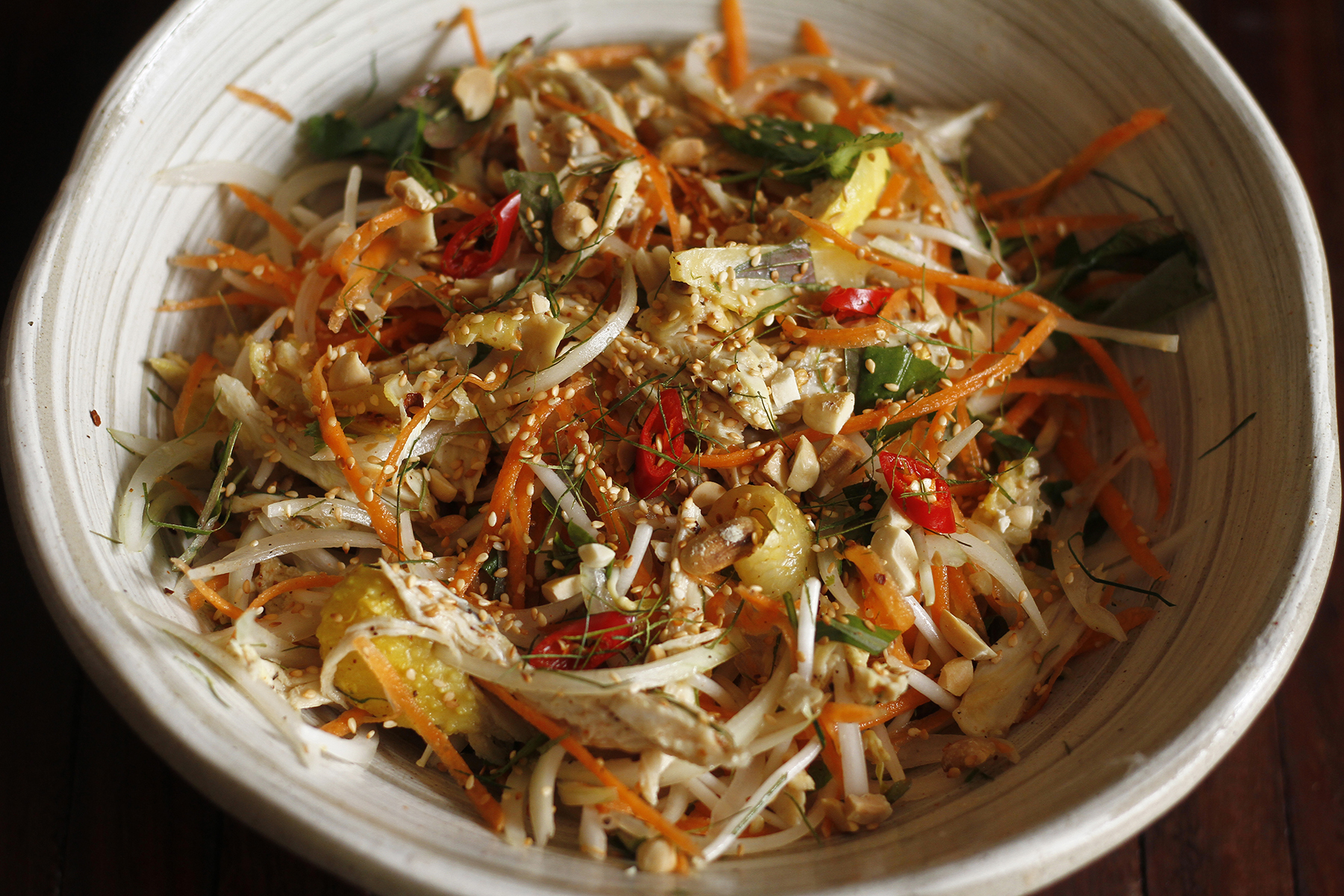 cách làm nộm gà xé phay