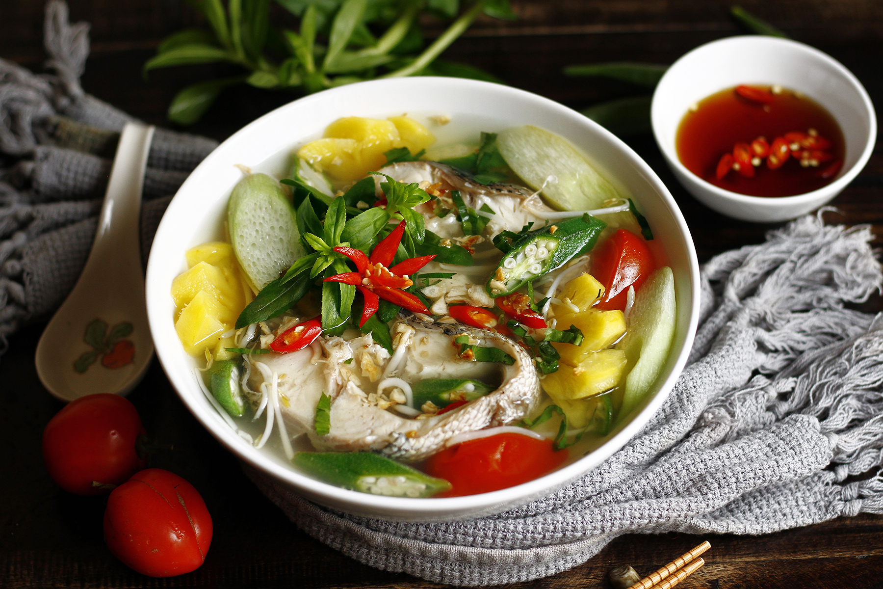 canh cá