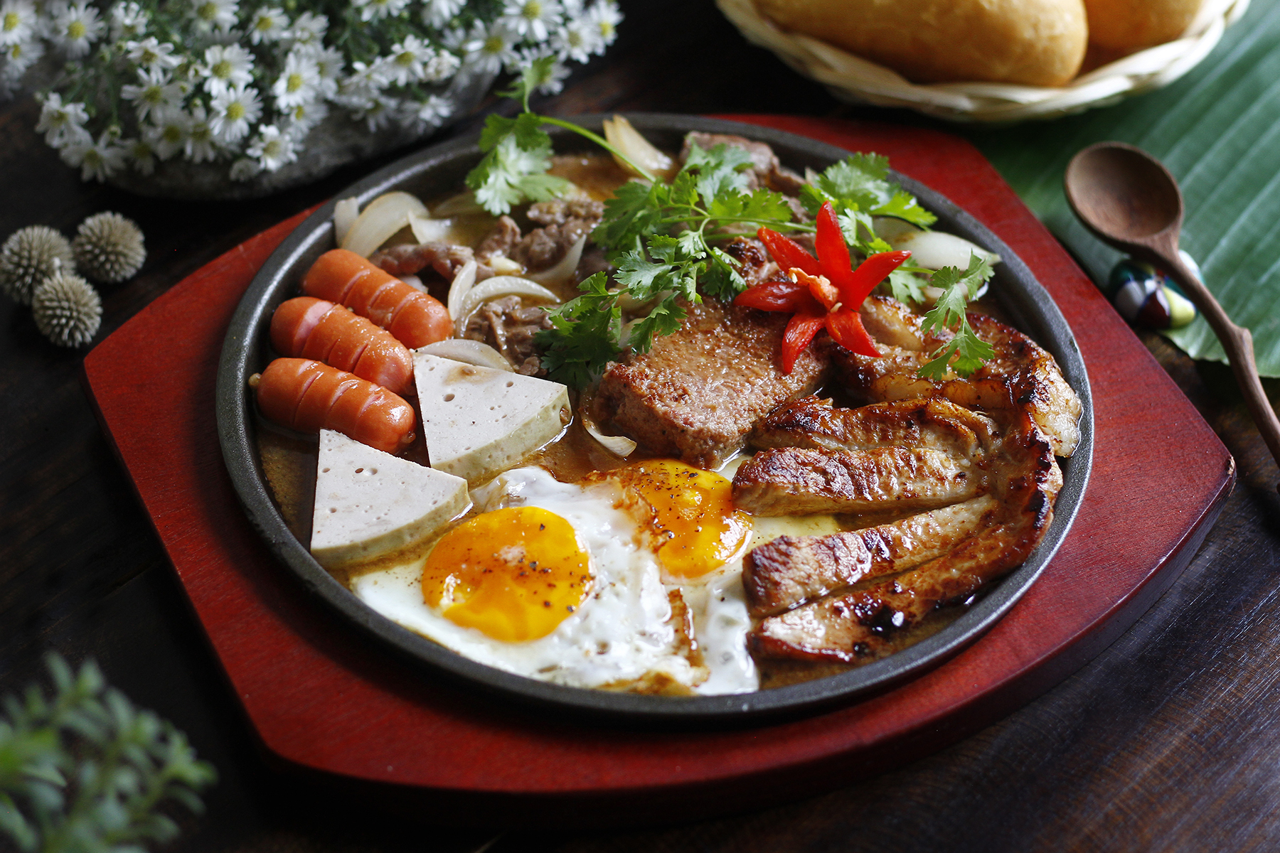 cách làm bánh mì chảo
