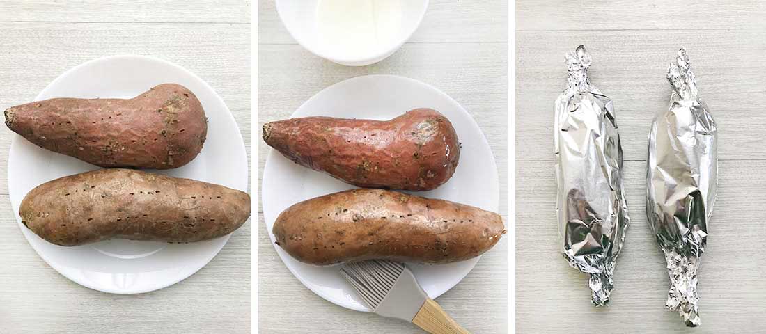 cách nướng khoai mật bằng nồi chiên không dầu