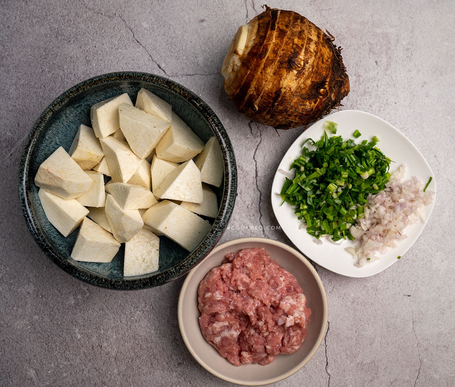 cách nấu canh khoai mỡ thịt bằm