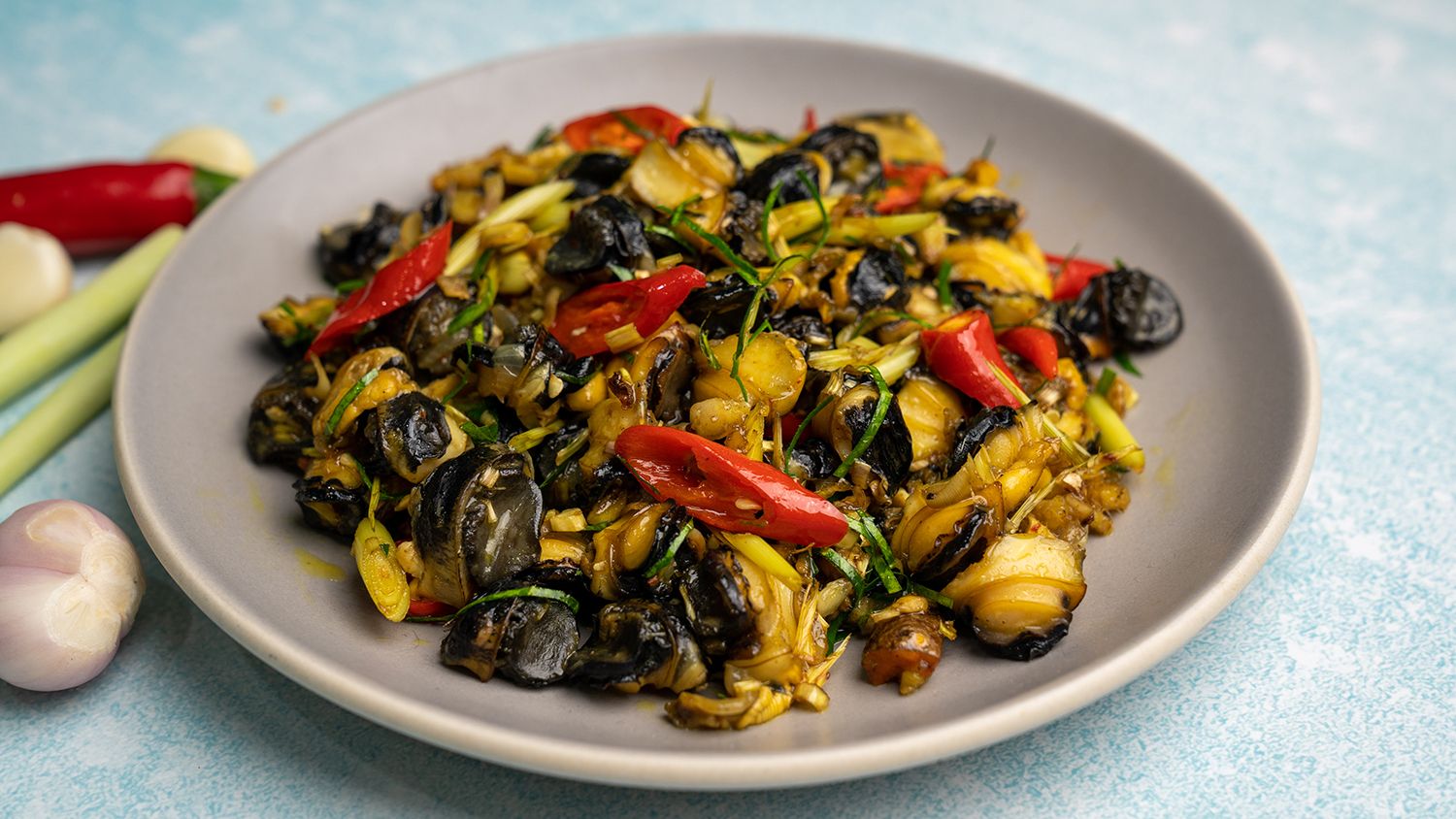 ruột ốc xào gì ngon