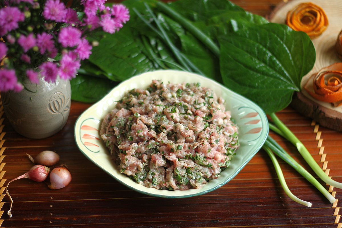 cách làm chả lá lốt thịt lợn