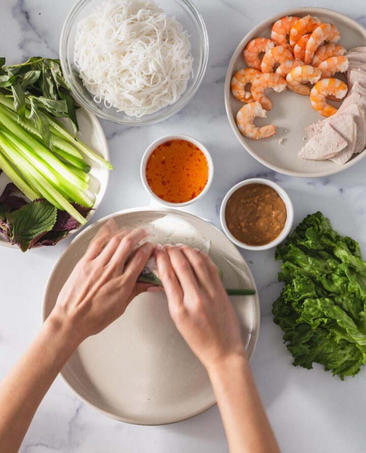 cách cuốn gỏi cuốn đẹp