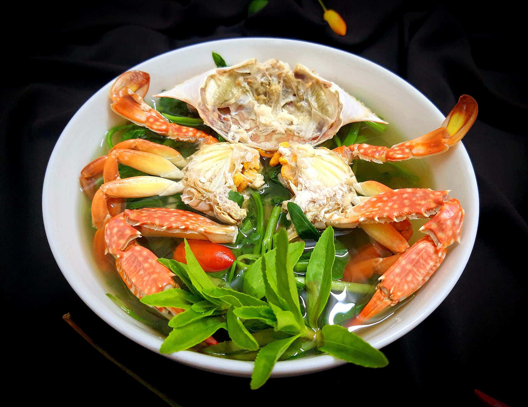 cách nấu ghẹ nấu rau muống