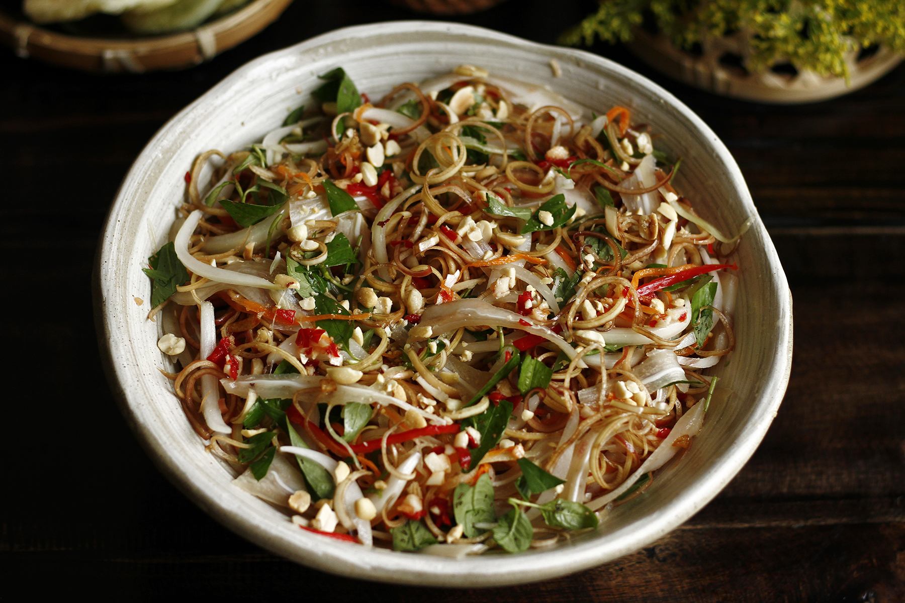 cách làm nộm hoa chuối