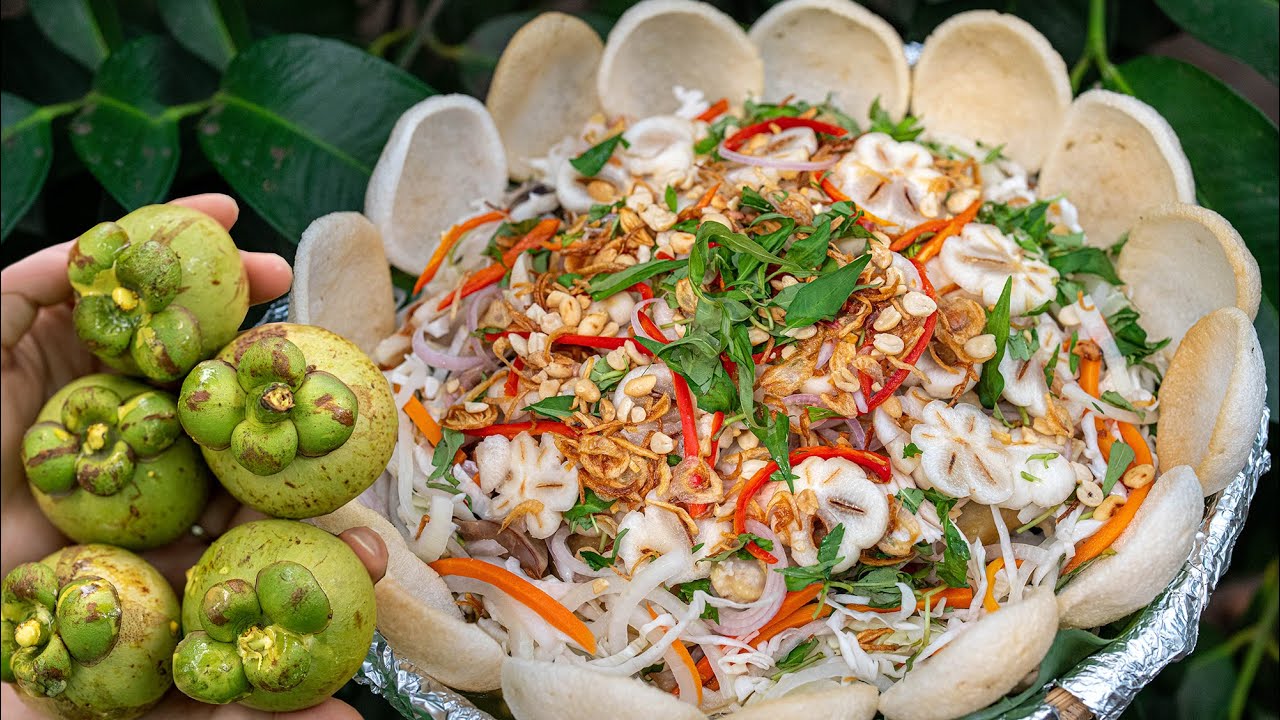 cách làm gỏi gà măng cụt